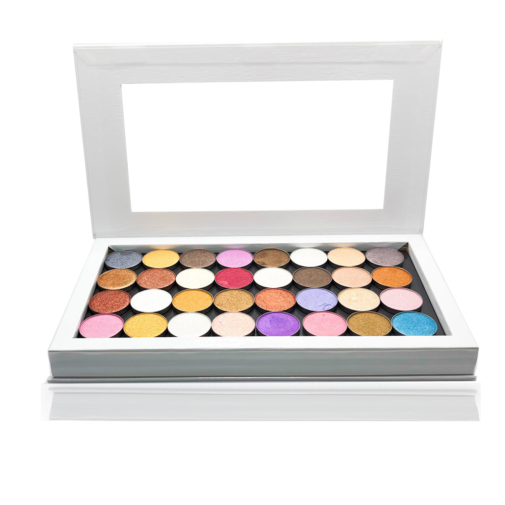 Coosei Double Sided Empty Magnetic Eyeshadow Palette White color Cardboard palette  DWL1