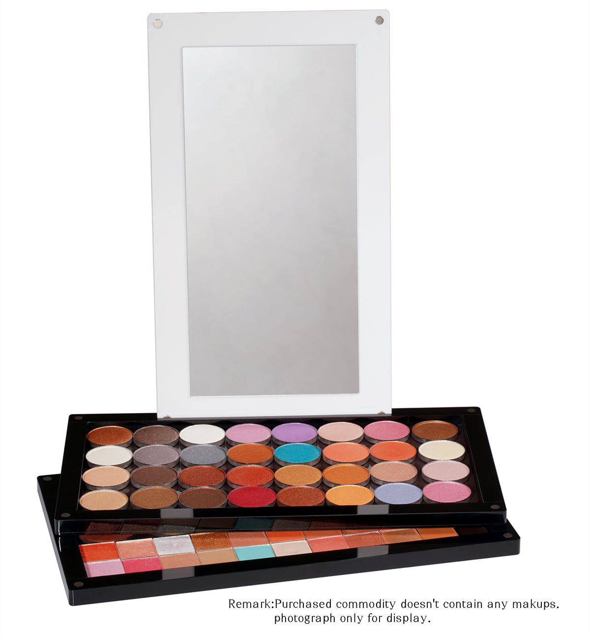 Coosei Arcylic Empty Magnetic Eyeshadow Makeup Palette with Mirror Stackable 2 Layers Overlap dABL2
