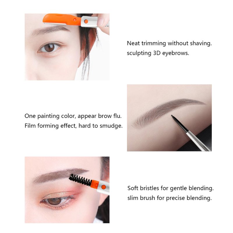 Coosei Eyebrow Pencil with Razor & Brush 3 in 1 - Coosei