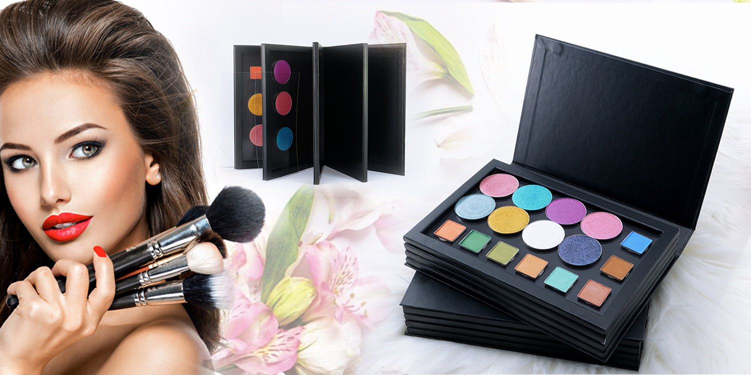 4-Layer Book Shaped Magnetic Eyeshadow Palette Empty Makeup Storage Box For Eyeshadow Lipstick Blush Powder extra large big space