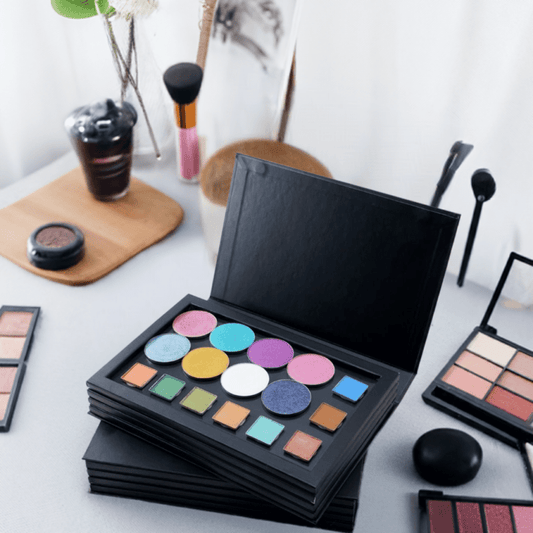 Coosei Book Shaped Empty Magnetic Eyeshadow Palette 4 Layers XXBL - Coosei