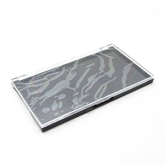 Magnetic Makeup Palette Empty with Clear Lid – Rectangular Black Base - Coosei