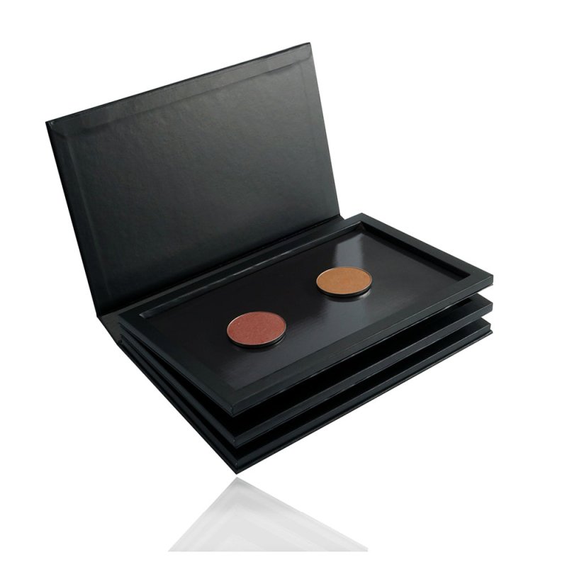 3-Layer Book Shaped Magnetic Eyeshadow Palette Large Empty Makeup Storage Box XBL