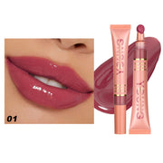 Liquid Glossy Lip Gloss Plush Brush Head Squeeze Lip Gloss Lip Glaze