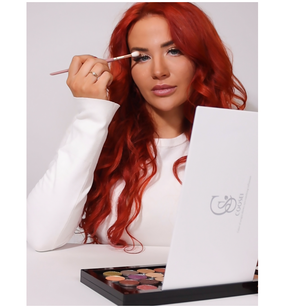 Paleta de sombras de ojos magnética vacía de acrílico Coosei con espejo apilable de 2 capas superpuestas dABL2 