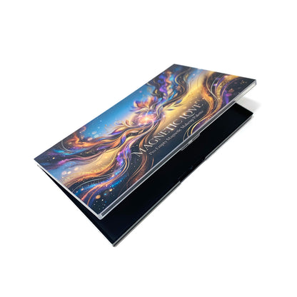 Coosei Empty Magnetic Makeup Palette "Magnetic Love" - 21 Pans Custom Depotting Organizer for Eyeshadow & Blush, Travel MUA Kit