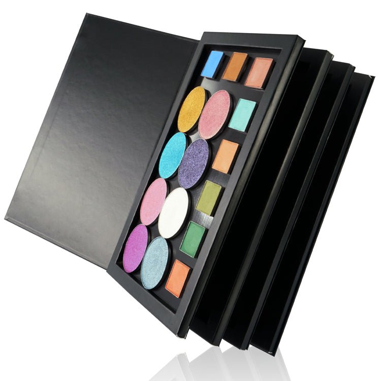 Coosei Book Shaped Empty Magnetic Eyeshadow Palette 4 Layers XXBL - Coosei