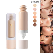 Multi-Use Liquid Foundation Makeup, Full Coverage Lightweight Buildable Foundation, Natural Finish