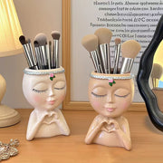 Girl Makeup Brush Holder: Floral Desk Organizer Pen Pot Mutiple Founction Holder