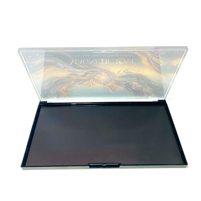 Coosei Empty Magnetic Makeup Palette "Magnetic Love" - 21 Pans Custom Depotting Organizer for Eyeshadow & Blush, Travel MUA Kit