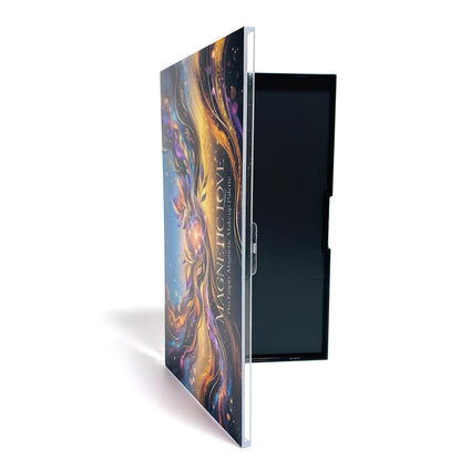 Coosei Empty Magnetic Makeup Palette "Magnetic Love" - 21 Pans Custom Depotting Organizer for Eyeshadow & Blush, Travel MUA Kit