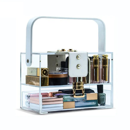 Large Clear Acrylic Cosmetic Makeup Storage Box Organizer - Stylish, Durable, and Functional