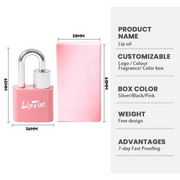 Private Label Keychain Clip Lip Gloss Tint - Hydrating - Hydrating Glossy Lip product image 4 for Coosei private label lip gloss customization