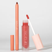 Private Label Vegan Lip Gloss Set - Long - 2 In 1 And Lip Liner product image 1 for Coosei private label lip gloss customization