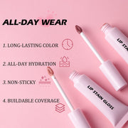 Private Label Glass Shine Lip Gloss Tint - Hydrating product image 2 for Coosei private label lip gloss customization
