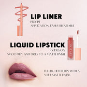 Private Label Vegan Lip Gloss Set - Long - 2 In 1 And Lip Liner product image 2 for Coosei private label lip gloss customization
