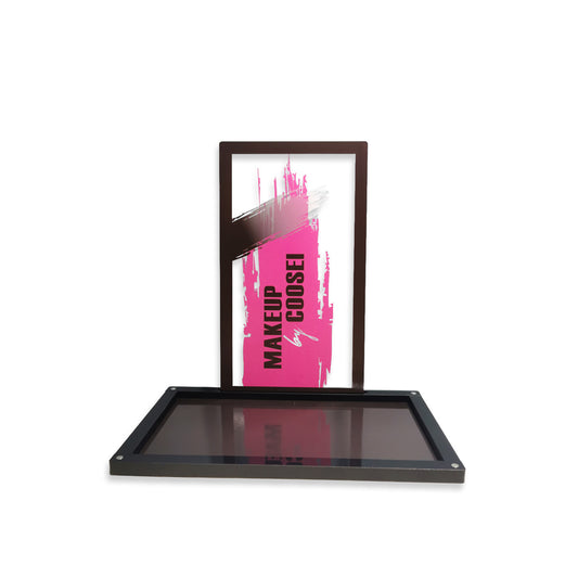 Large Acrylic Magnetic Empty Eyeshadow Makeup Palette – Clear Refillable Cosmetic Organizer – Holds 18x36mm or 32x26mm Pans – Private Label Accepted