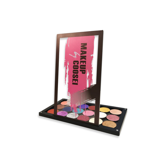 Large Acrylic Magnetic Empty Eyeshadow Makeup Palette – Clear Refillable Cosmetic Organizer – Holds 18x36mm or 32x26mm Pans – Private Label Accepted