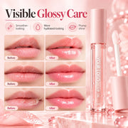 Private Label Pink Lip Oil Gloss - Plumping Tube 5mL