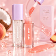 Private Label Coconut Peach Lip Oil - Tinted Glow 5mL