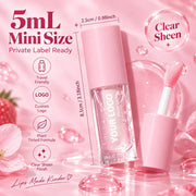 Private Label Plant Tinted Lip Oil - Clear Sheen 5mL