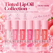 Private Label Plant Tinted Lip Oil - Clear Sheen 5mL