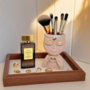 Girl Makeup Brush Holder: Floral Desk Organizer Pen Pot Mutiple Founction Holder